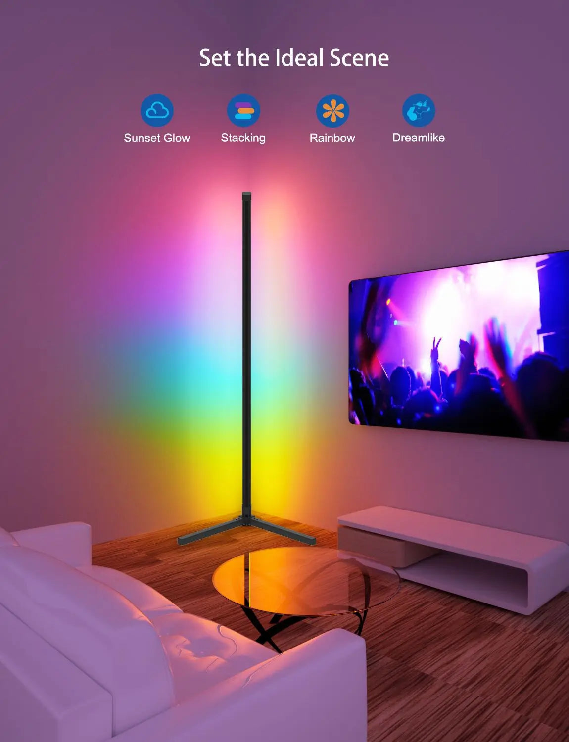 Mood-Master LED Corner Light Bar – Setting the Mood, One Color at a Time